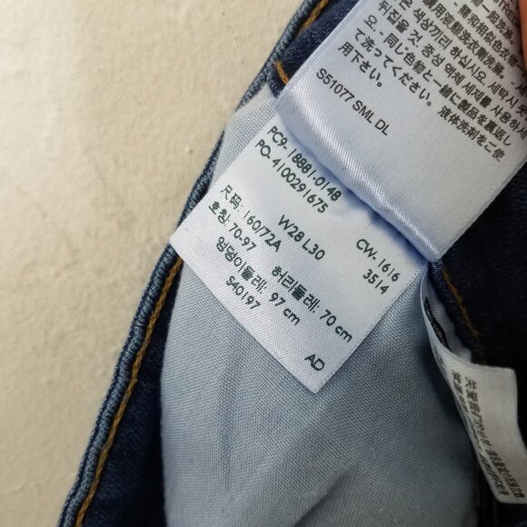 Levi's 711 Skinny Stretch Distressed Jeans Blue Size 28 - Picture 5 of 6